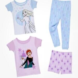 Disney Frozen Girl’s 4 piece Cotton PJ Pajamas Size 3T NWT